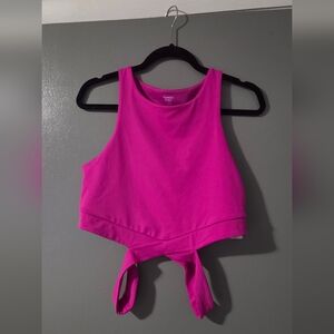 Express Pink Crop Top Body Contour